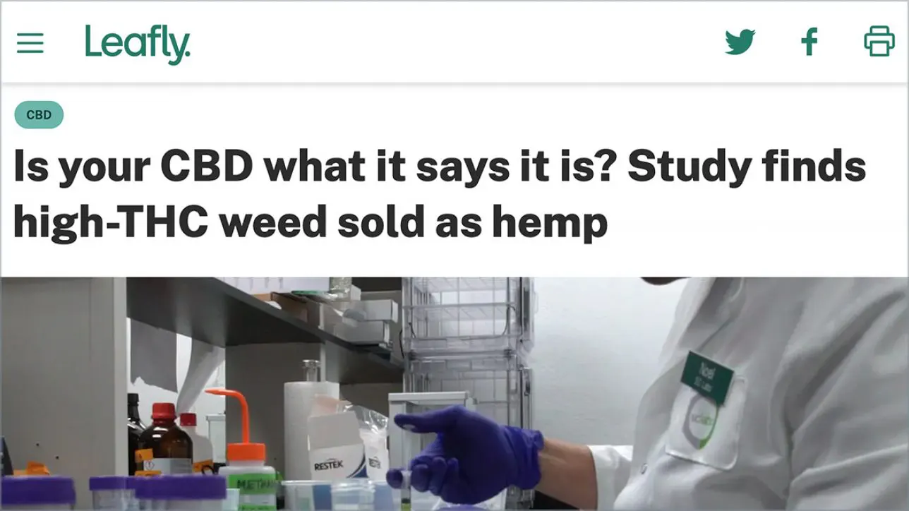 Is your CBD what it says it is? Study finds high-THC weed sold as hemp