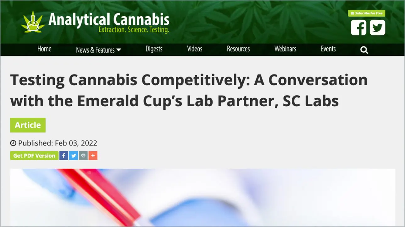 Testing Cannabis Competitively: A Conversation with the Emerald Cup’s Lab Partner, SC Labs